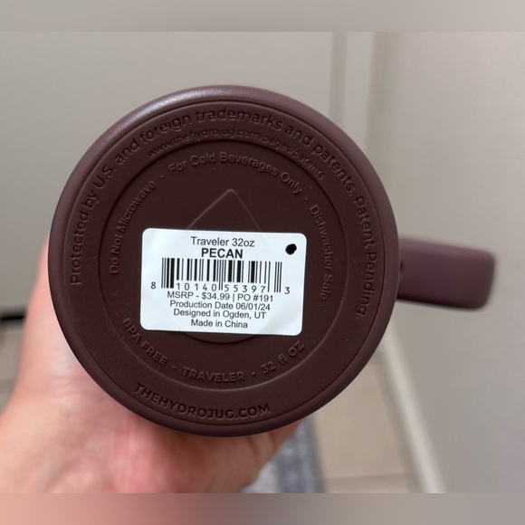 NWT HydroJug 32oz Traveler “PECAN” - Picture 6 of 8